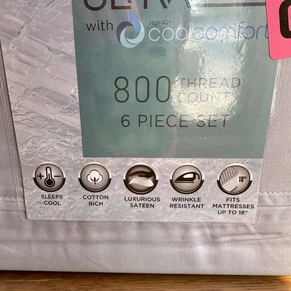 ULTRACOOL Coolcomfort Queen Sheet Set Blue - Picture 9 of 9